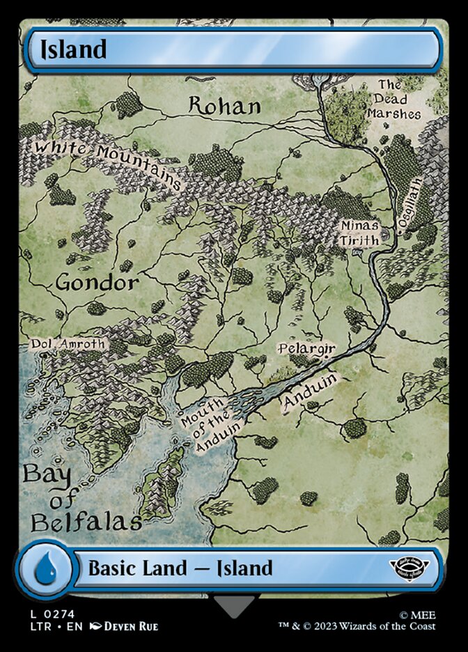 Island 274/281 (Universes Beyond: The Lord of the Rings: Tales of Middle-earth)  - Full Art | Good Games Modbury