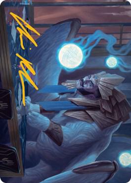 Tivit Seller of Secrets Art Card Gold Stamped Signature 47 (Art Series: Streets of New Capenna)  | Good Games Modbury