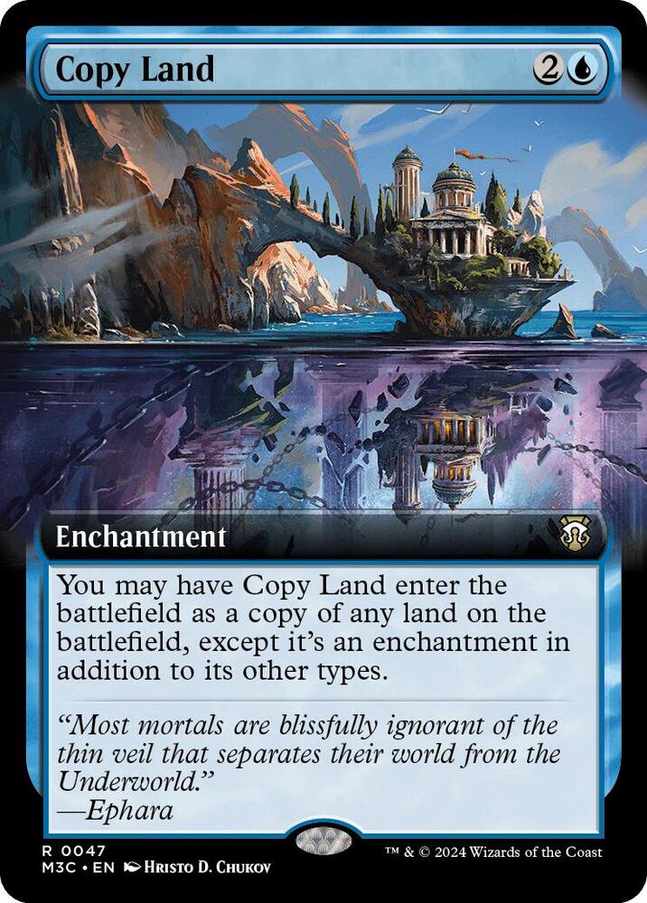 Copy Land 47/411 (Commander: Modern Horizons 3)  - Extended Art Ripple Foil | Good Games Modbury