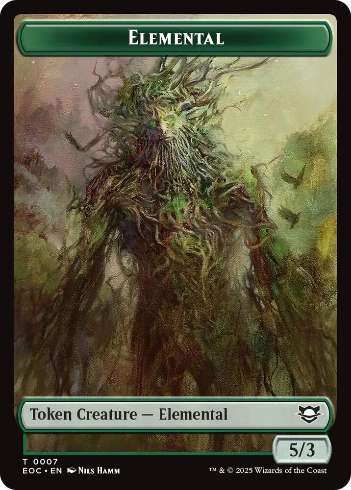 Elemental Golem Double Sided Token 7 // 14 (Commander: Edge of Eternities)  - Foil | Good Games Modbury