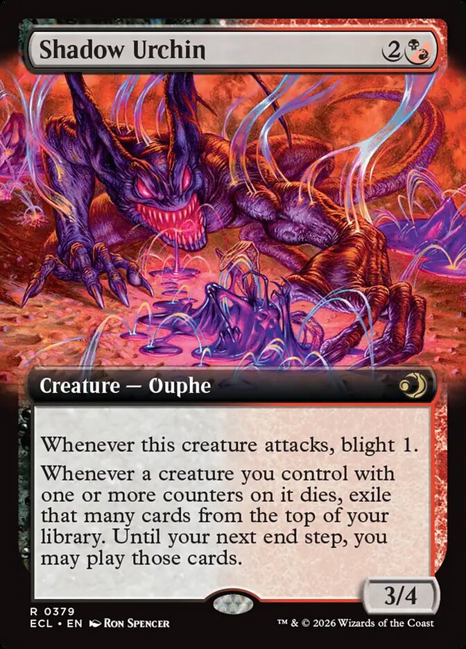 Shadow Urchin 379/273 (Lorwyn Eclipsed)  - Extended Art | Good Games Modbury