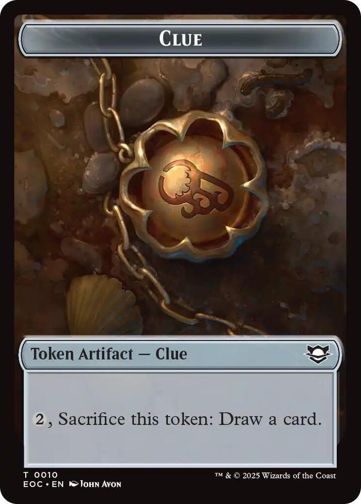 Clue Beast Double Sided Token 10 // 5 (Commander: Edge of Eternities)  - Foil | Good Games Modbury