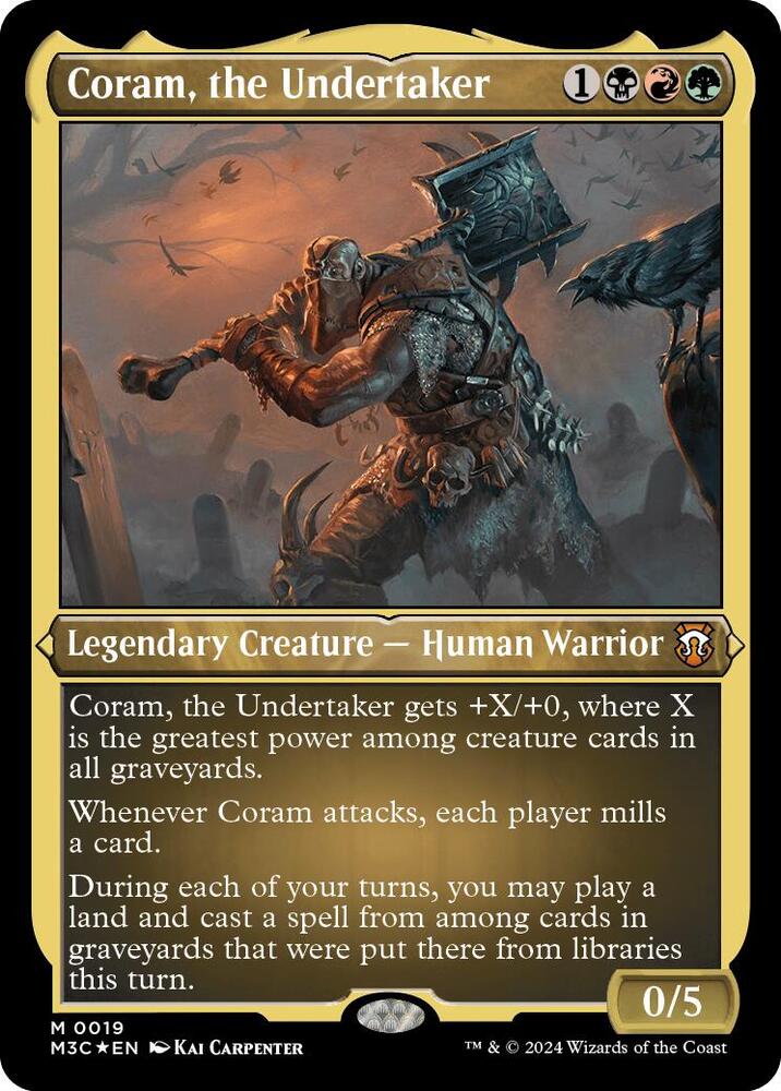 Coram, the Undertaker 19/411 (Commander: Modern Horizons 3)  - Etched Foil | Good Games Modbury