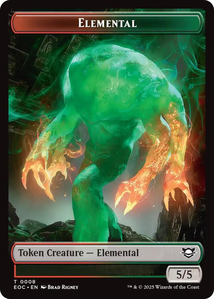 Elemental Gnome Double Sided Token 8 // 11 (Commander: Edge of Eternities)  - Foil | Good Games Modbury