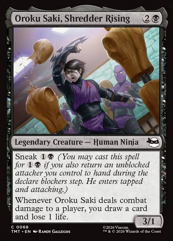 Oroku Saki, Shredder Rising 68/190 (Teenage Mutant Ninja Turtles)  | Good Games Modbury