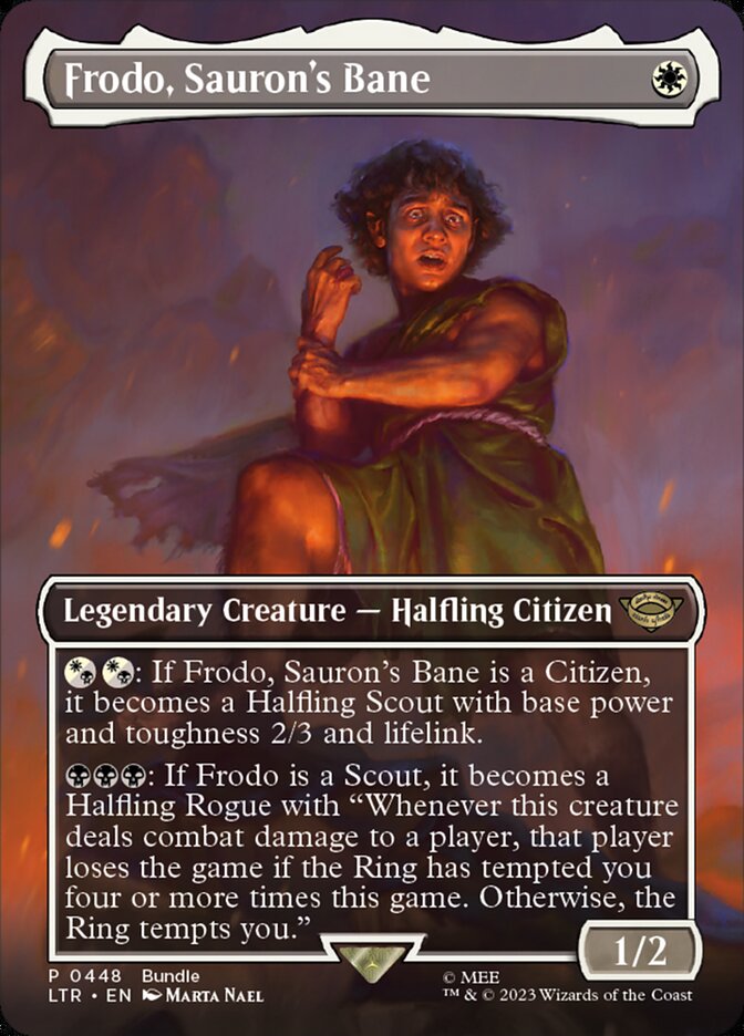 Frodo, Sauron's Bane 448 (Unique and Miscellaneous Promos)  - Foil | Good Games Modbury