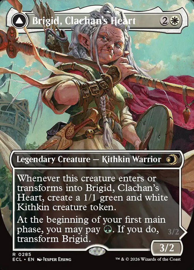 Brigid, Clachan's Heart // Brigid, Doun's Mind 285/273 (Lorwyn Eclipsed)  - Borderless | Good Games Modbury