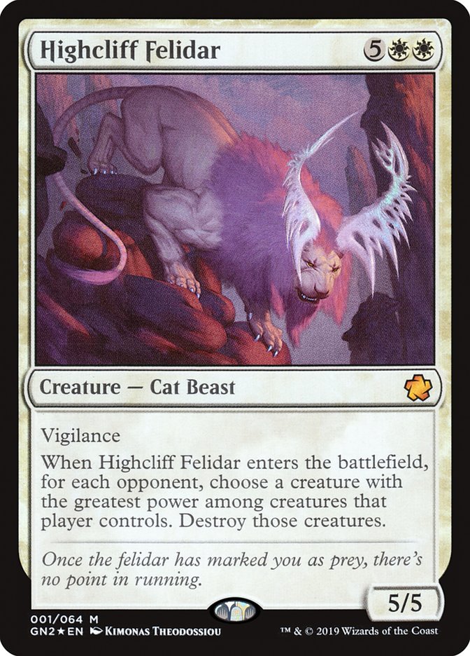 Highcliff Felidar 1/64 (Magic Game Night 2019)  - Foil | Good Games Modbury