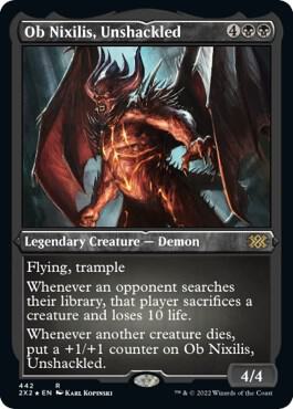 Ob Nixilis Unshackled Foil Etched 442 (Double Masters 2022)  - Foil | Good Games Modbury
