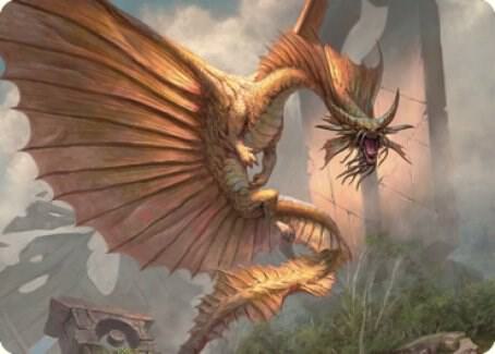 Ancient Gold Dragon Art Card 28 81 28 (Art Series: Commander Legends: Battle for Baldur's Gate)  | Good Games Modbury