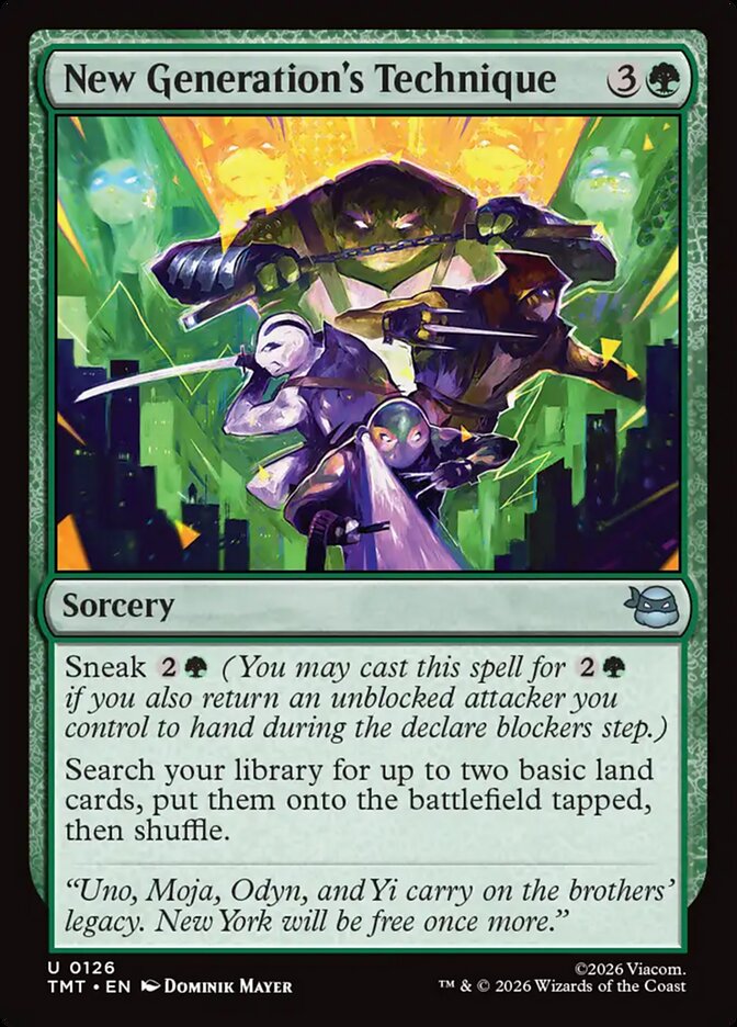 New Generation's Technique 126/190 (Teenage Mutant Ninja Turtles)  - Foil | Good Games Modbury