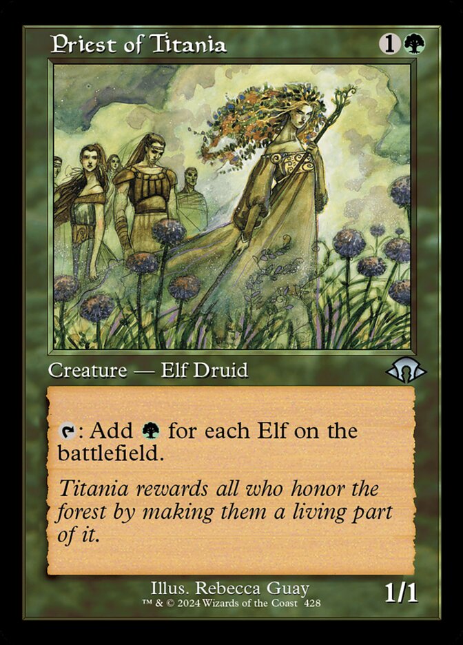 Priest of Titania 428 (Modern Horizons 3)  - Retro Foil | Good Games Modbury