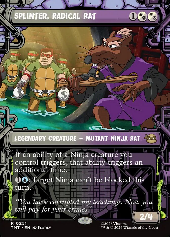 Splinter, Radical Rat 251/190 (Teenage Mutant Ninja Turtles)  - Showcase Foil | Good Games Modbury