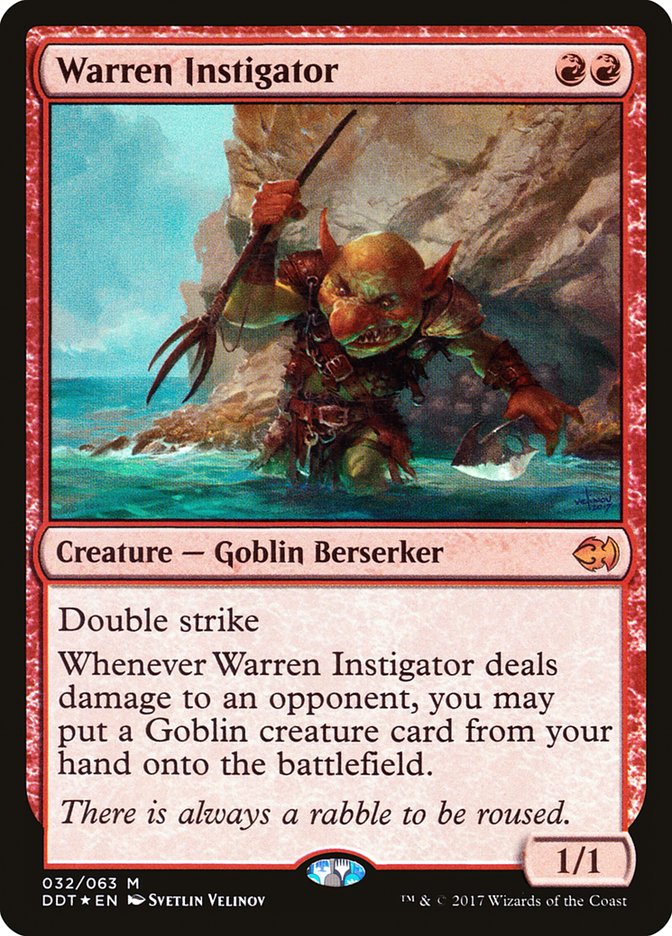 Warren Instigator 32/63 (Duel Decks: Merfolk vs. Goblins)  - Foil | Good Games Modbury