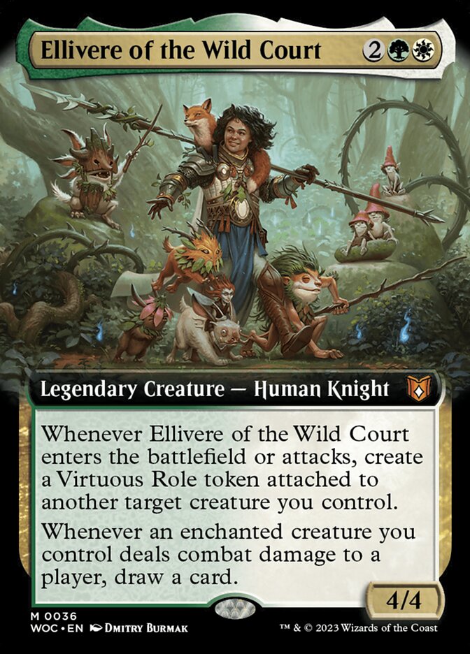 Ellivere of the Wild Court 36/173 (Commander: Wilds of Eldraine)  - Extended Art | Good Games Modbury