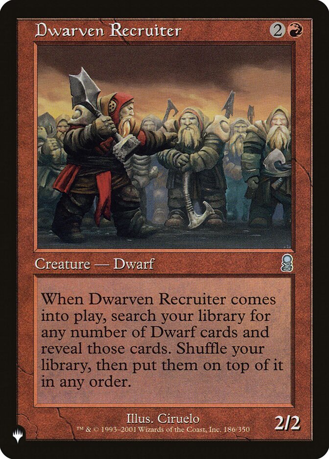 Dwarven Recruiter 186/350 (The List Reprints)  | Good Games Modbury