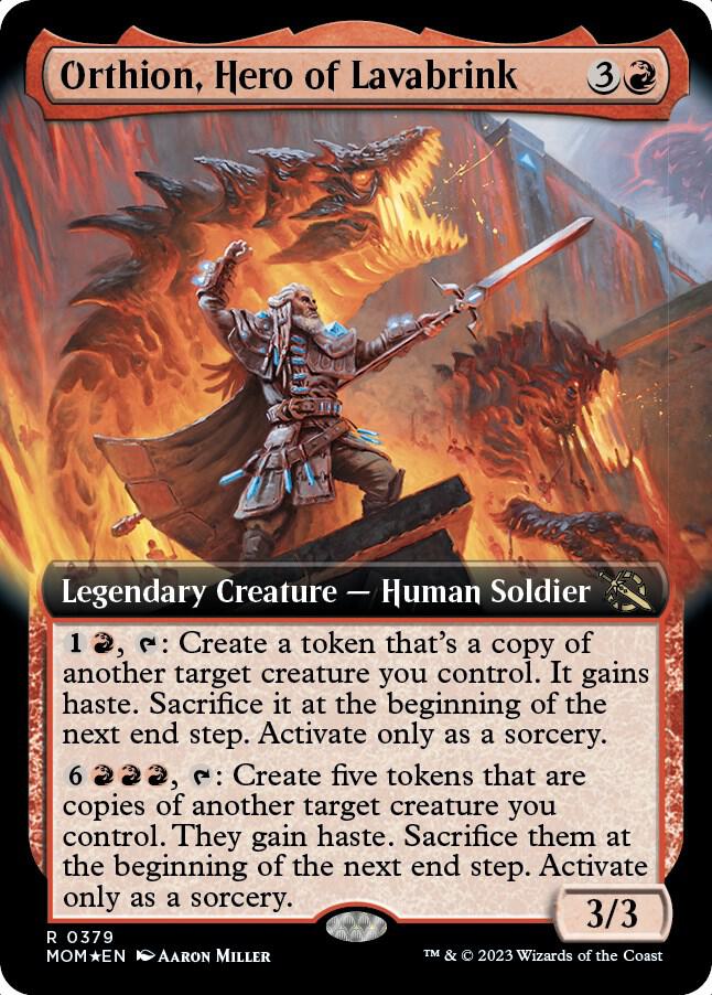 Orthion, Hero of Lavabrink 379/291 (March of the Machine)  - Extended Art | Good Games Modbury
