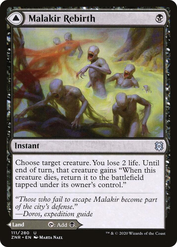 Malakir Rebirth // Malakir Mire 111 (Zendikar Rising)  - Foil | Good Games Modbury