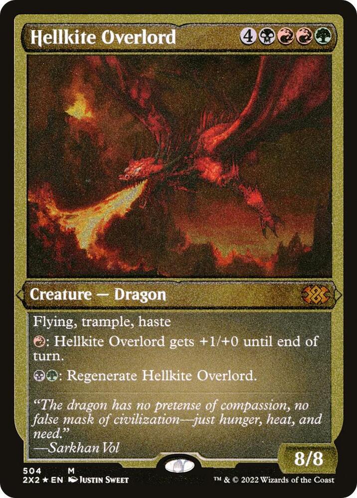 Hellkite Overlord Foil Etched 504 (Double Masters 2022)  - Foil | Good Games Modbury