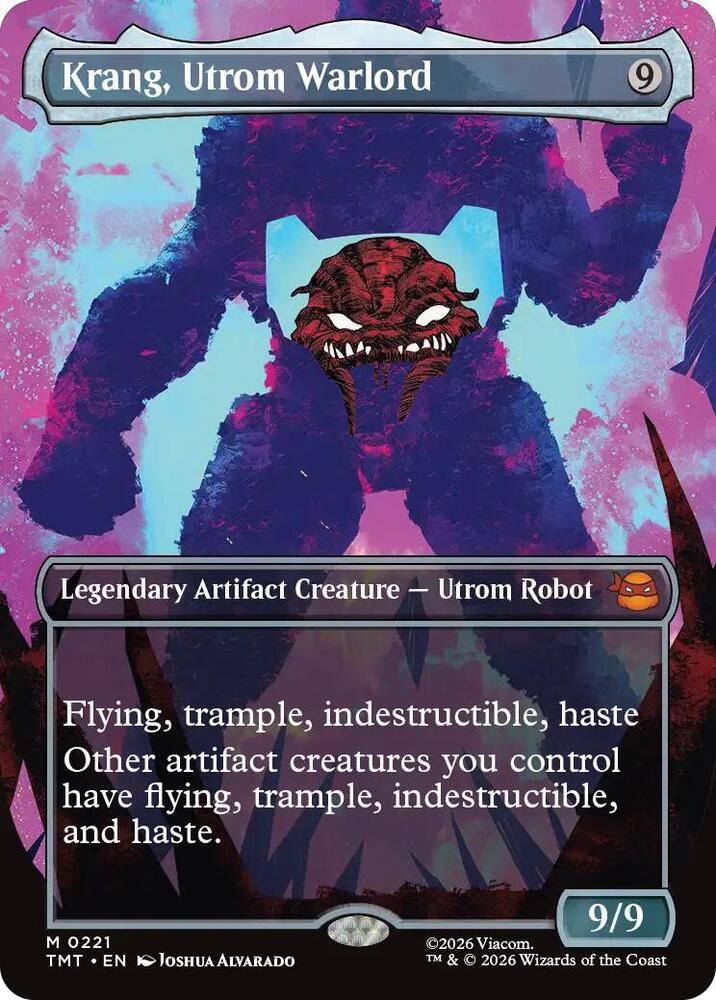 Krang, Utrom Warlord 221 (Teenage Mutant Ninja Turtles)  - Borderless Foil | Good Games Modbury