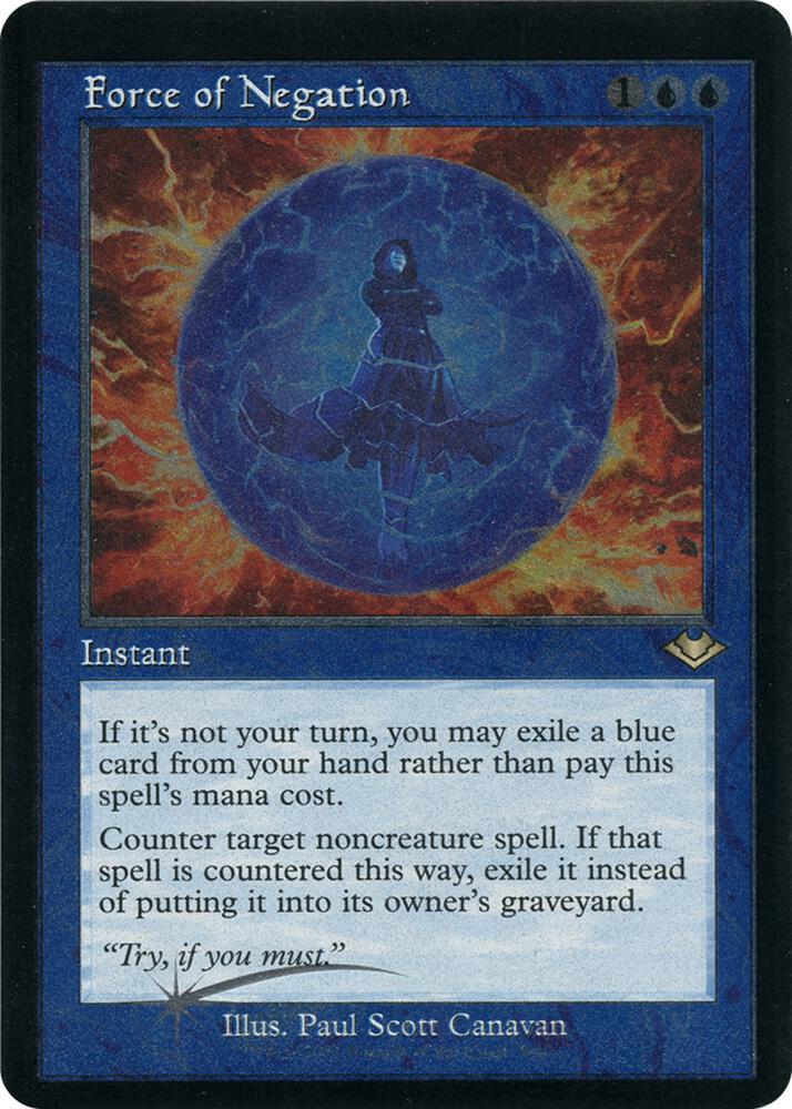 Force of Negation 9 (Modern Horizons)  - Retro Etched Foil | Good Games Modbury