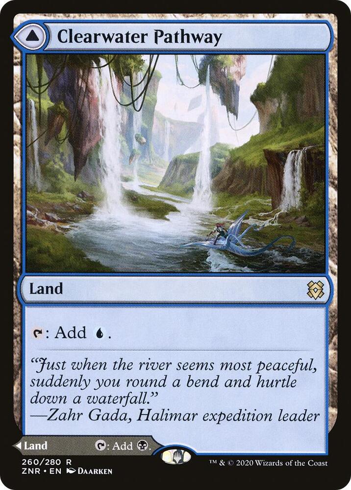 Clearwater Pathway // Murkwater Pathway 260 (Zendikar Rising)  | Good Games Modbury
