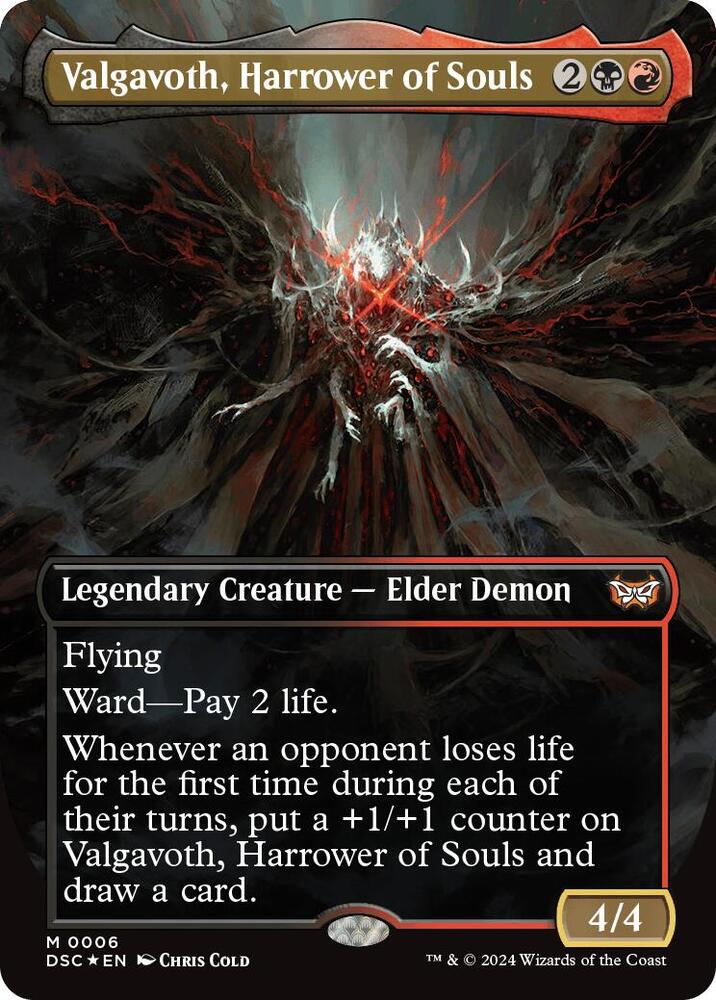 Valgavoth, Harrower of Souls 6 (Commander: Duskmourn: House of Horror)  - Borderless | Good Games Modbury