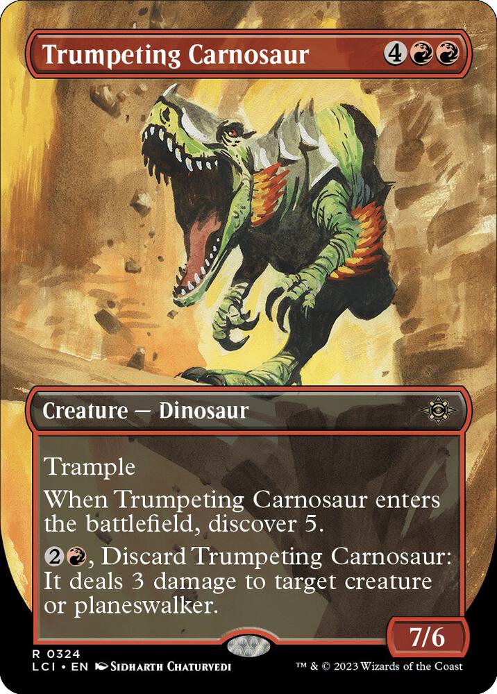 Trumpeting Carnosaur 324/291 (The Lost Caverns of Ixalan)  - Borderless | Good Games Modbury