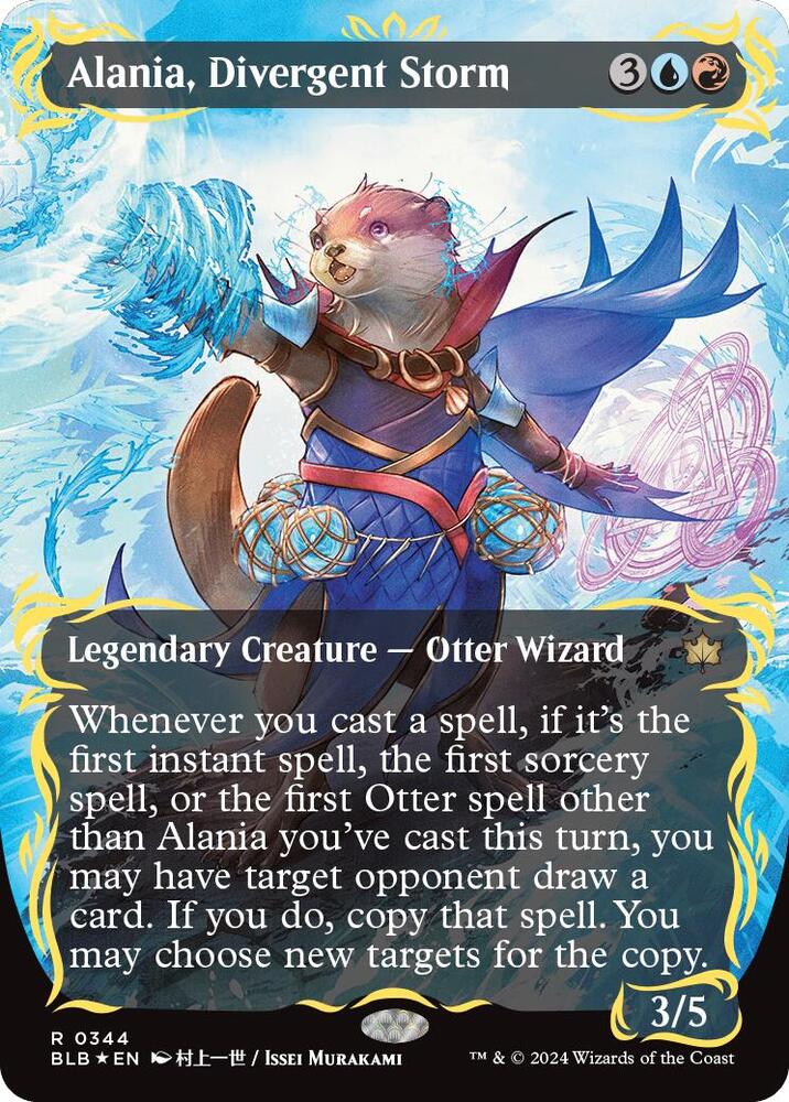 Alania, Divergent Storm 344 (Bloomburrow)  - Borderless Raised Foil | Good Games Modbury
