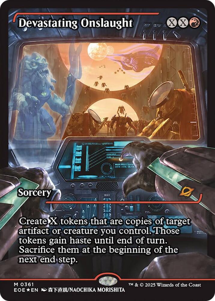 Devastating Onslaught  361/276 (Edge of Eternities)  - Showcase Foil | Good Games Modbury