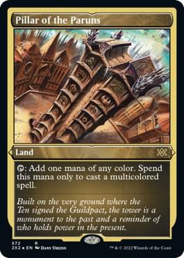 Pillar of the Paruns Foil Etched 572 (Double Masters 2022)  - Foil | Good Games Modbury