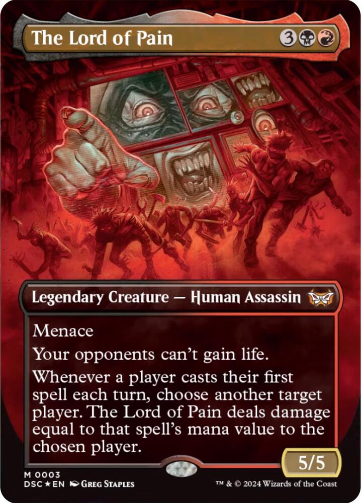 The Lord of Pain 3 (Commander: Duskmourn: House of Horror)  - Borderless Foil | Good Games Modbury