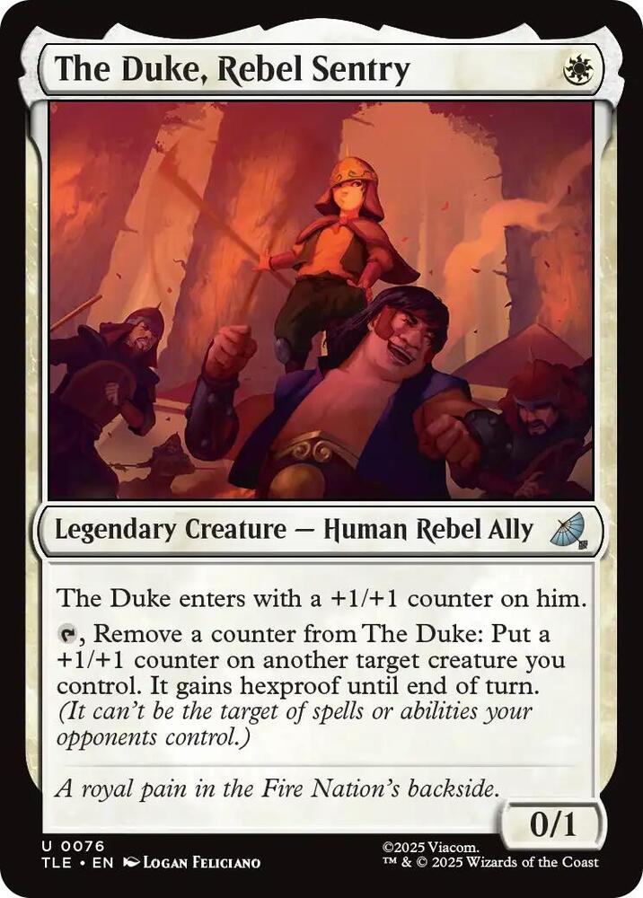 The Duke, Rebel Sentry 76/317 (Avatar: The Last Airbender: Eternal-Legal)  - Foil | Good Games Modbury