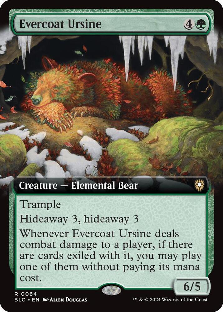 Evercoat Ursine 64 (Commander: Bloomburrow)  - Extended Art | Good Games Modbury