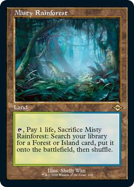 Misty Rainforest Retro Frame Foil Etched 438 (Modern Horizons 2)  - Foil | Good Games Modbury