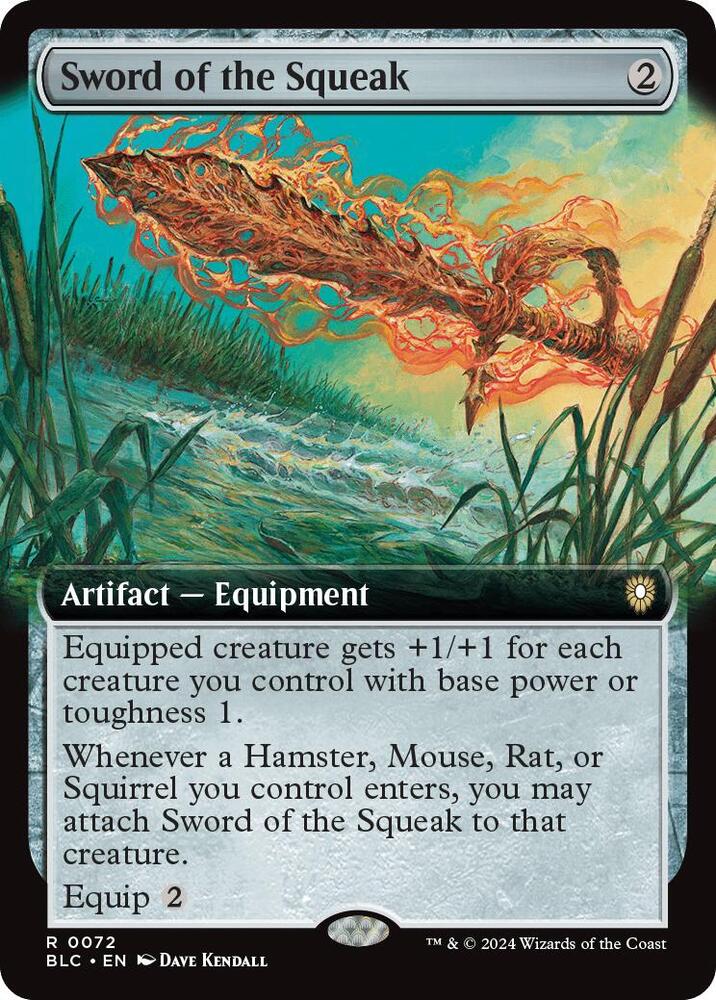Sword of the Squeak 72/40 (Commander: Bloomburrow)  - Extended Art | Good Games Modbury