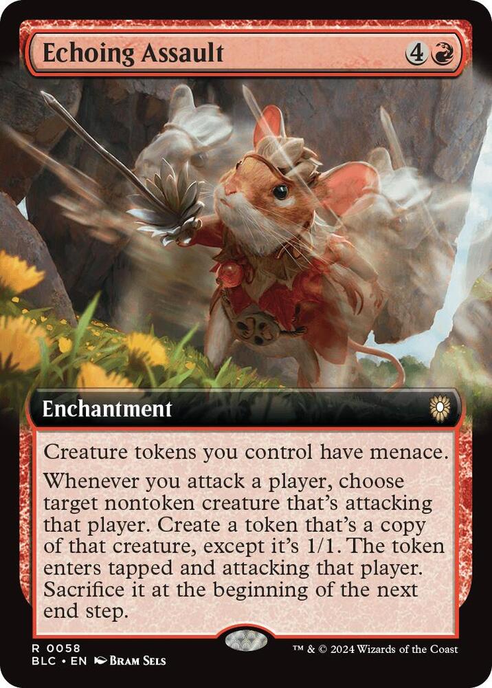 Echoing Assault 58 (Commander: Bloomburrow)  - Extended Art | Good Games Modbury