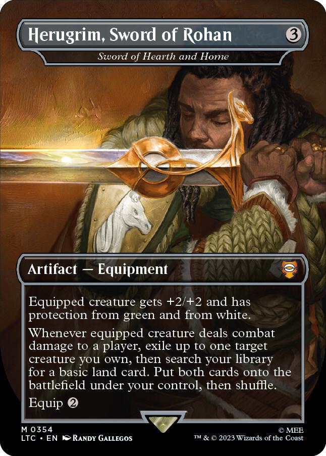 Herugrim Sword of Rohan Sword of Hearth and Home Borderless 354 (Commander: The Lord of the Rings: Tales of Middle-earth)  | Good Games Modbury