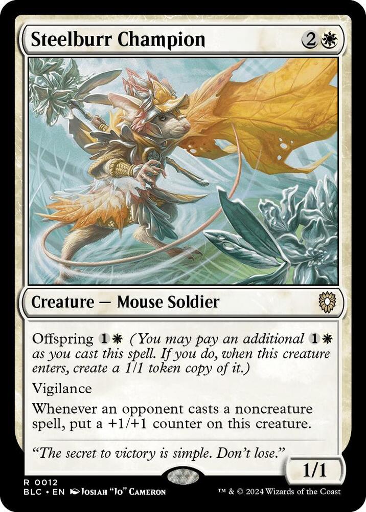 Steelburr Champion 12 (Commander: Bloomburrow)  | Good Games Modbury