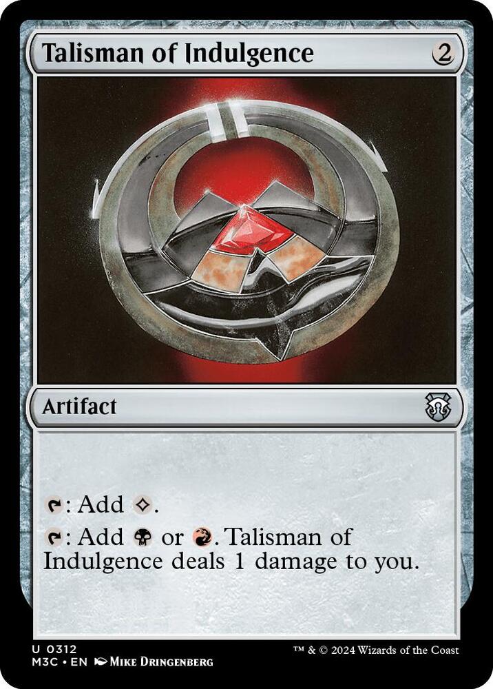 Talisman of Indulgence 312 (Commander: Modern Horizons 3)  | Good Games Modbury