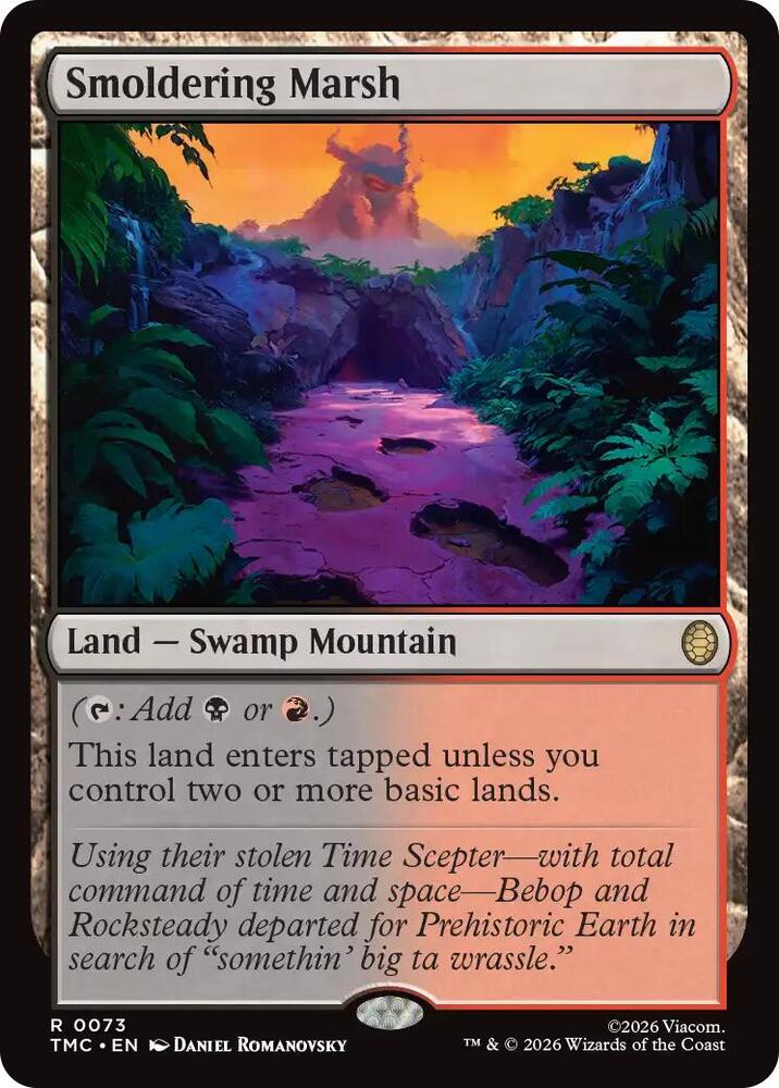 Smoldering Marsh 73 (Commander: Teenage Mutant Ninja Turtles)  - Surge Foil | Good Games Modbury