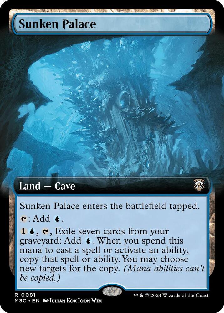 Sunken Palace 81/411 (Commander: Modern Horizons 3)  - Extended Art Ripple Foil | Good Games Modbury