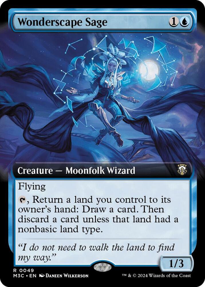 Wonderscape Sage 49/411 (Commander: Modern Horizons 3)  - Extended Art | Good Games Modbury