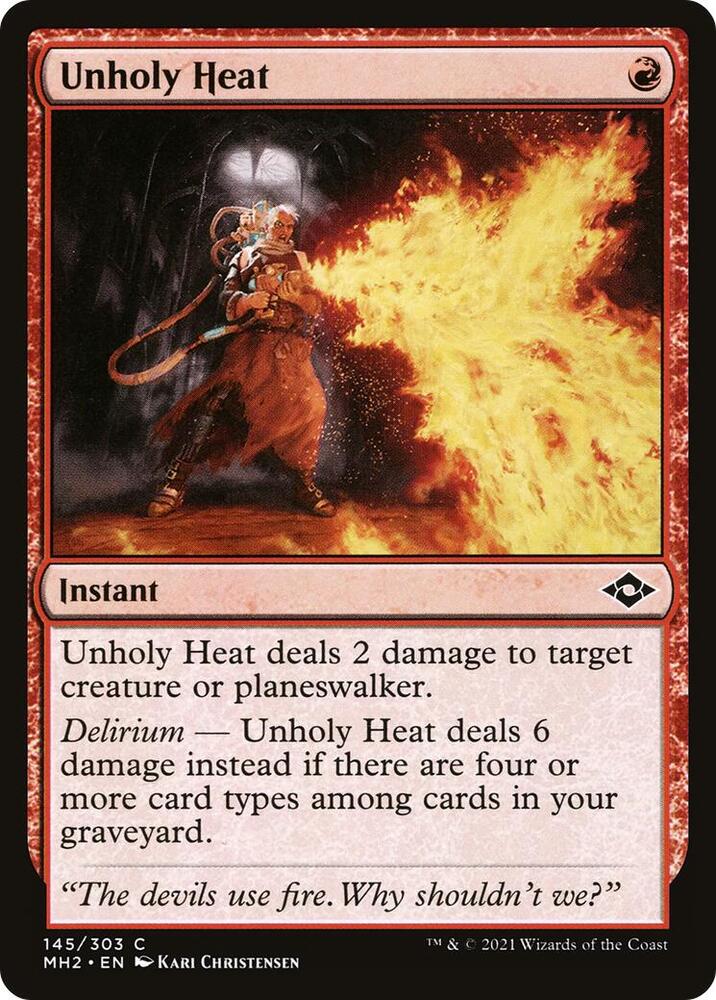 Unholy Heat 145 (Modern Horizons 2)  - Foil | Good Games Modbury
