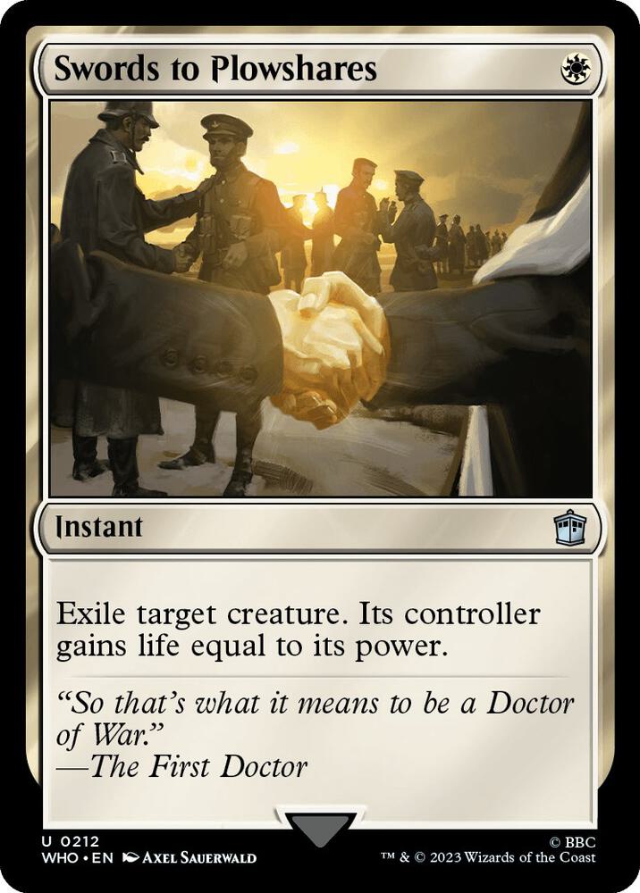 Swords to Plowshares 212/331 (Universes Beyond: Doctor Who)  - Foil | Good Games Modbury
