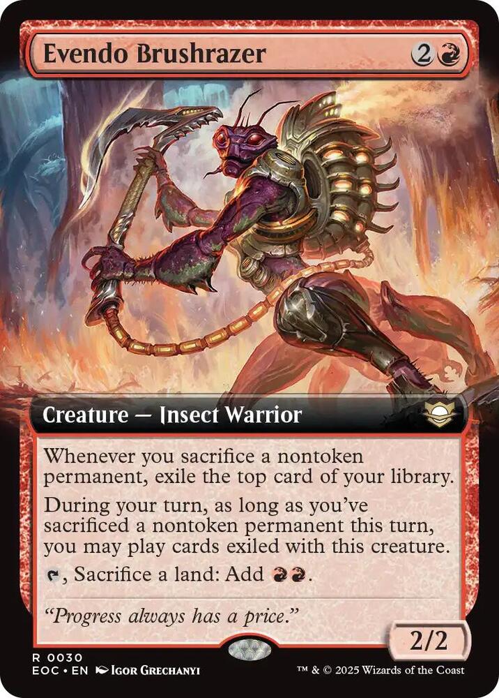 Evendo Brushrazer  30/191 (Commander: Edge of Eternities)  - Extended Art | Good Games Modbury