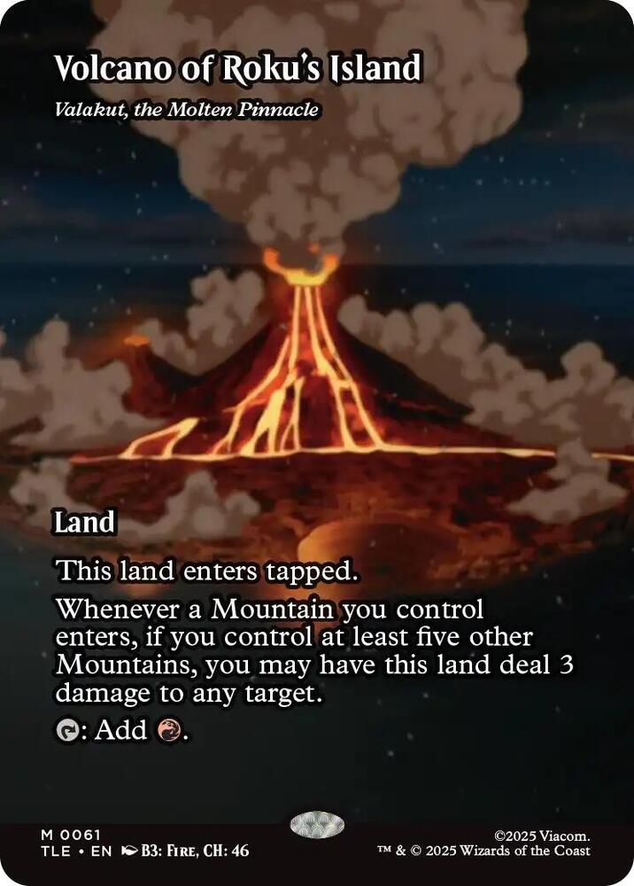 Volcano of Roku's Island - Valakut, the Molten Pinnacle 61 (Avatar: The Last Airbender: Eternal-Legal)  - Borderless | Good Games Modbury