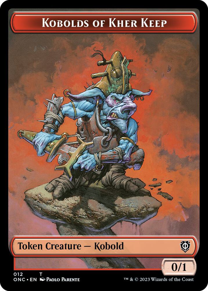 Kobolds of Kher Keep Dragon Double Sided Token 12 // 10 (Commander: Phyrexia: All Will Be One)  | Good Games Modbury