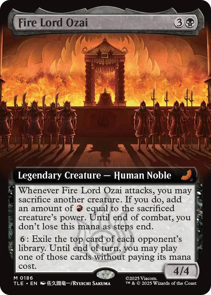 Fire Lord Ozai 186/317 (Avatar: The Last Airbender: Eternal-Legal)  - Extended Art Foil | Good Games Modbury