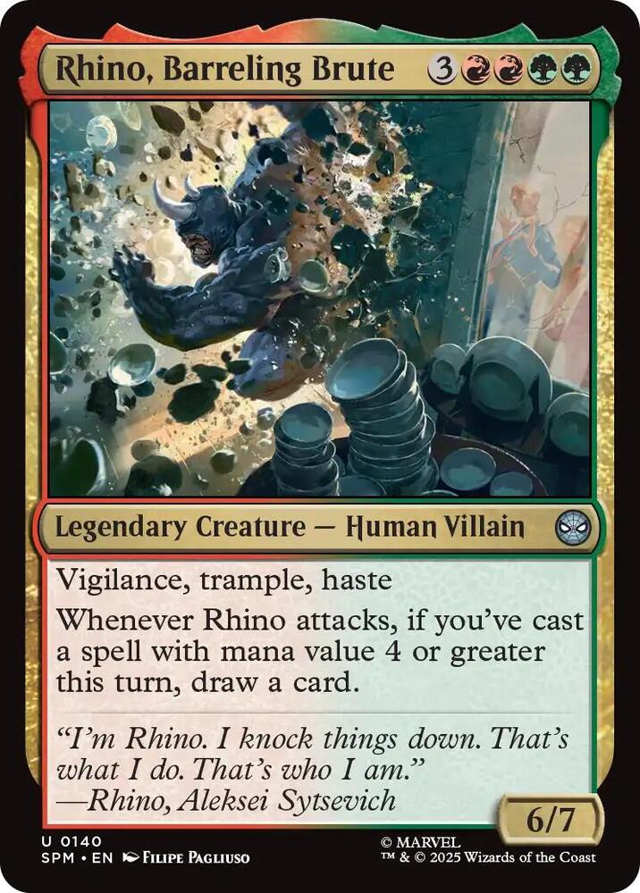 Rhino, Barreling Brute 140/198 (Marvel's Spider-Man)  - Foil | Good Games Modbury